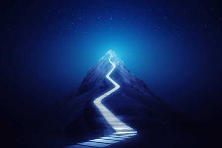 Glowing Lightbulb Path to Success Concept Generative AIの素材