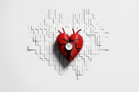 Pulsating Paper Craft Heart A Heartbeat Within Generative AIの素材