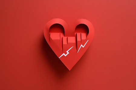 Pulsating Paper Craft Heart A Heartbeat Within Generative AIの素材