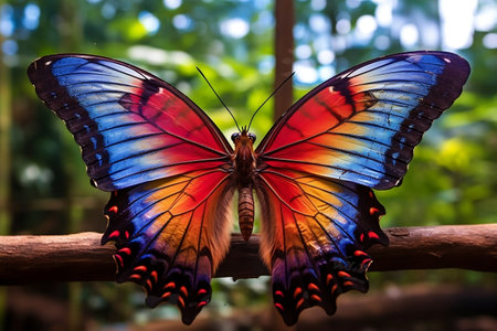 Vibrant Painted Butterfly with Colorful Wings - Beauty and Artistic Expressionの素材
