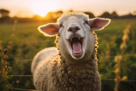 Cheerful Sheep Joyful and Playfulの素材