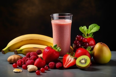 Refreshing and Healthy Fruit Smoothie Fresh and Nutritiousの素材