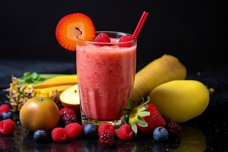 Refreshing and Healthy Fruit Smoothie Fresh and Nutritiousの素材