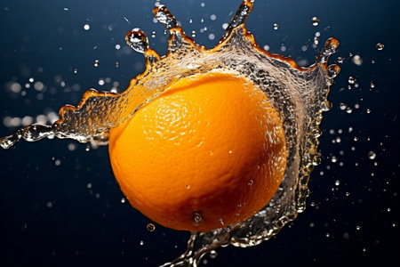 Vibrant Orange Splashの素材