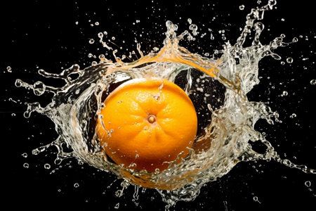 Vibrant Orange Splashの素材