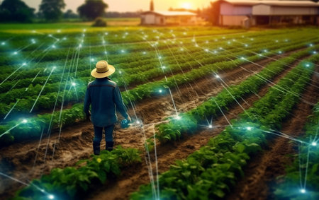 The Emergence of AI and 5G in Agriculture Generative AIの素材