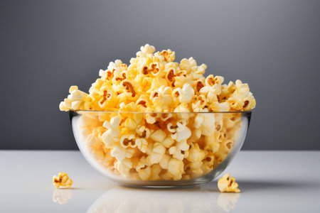 Isolated Popcorn in a Bowl Generative AIの素材