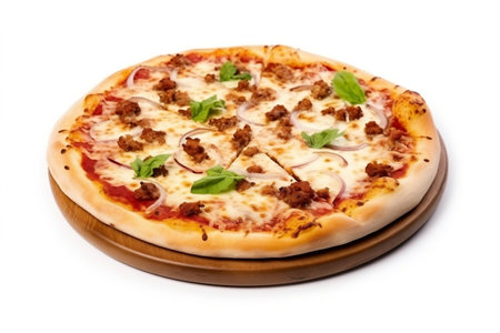 Salami and Mushroom Pizza Delight Generative AIの素材