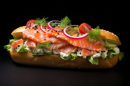 Salmon Sandwich Delight Generative AIの素材
