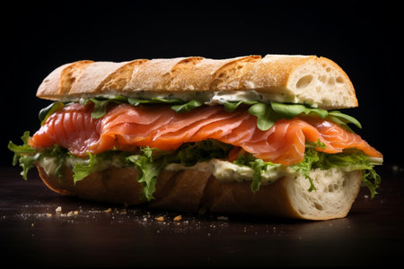 Salmon Sandwich Delight Generative AIの素材