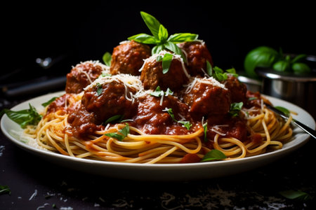 Seafood Spaghetti Delight Generative AIの素材