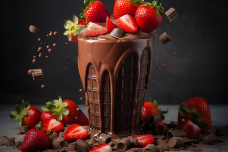 Strawberry and Chocolate Delight Generative AIの素材