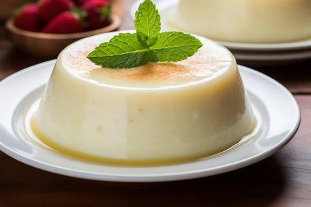 Traditional Brazilian Milk Pudding A Sweet Delight Generative AIの素材