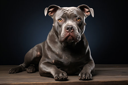 Strength American Bully Isolated on White Backgroundの素材