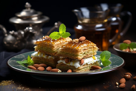 Middle Eastern Delicacy Baklava, the Savory Sweetの素材