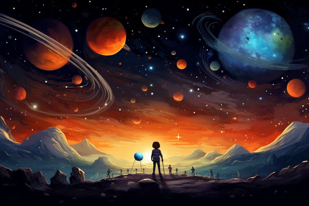 Cosmic Adventure Children's Fantasy Tale of Planets and Spaceの素材