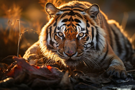 Enchanting Beauty Bengal Tiger in the Wildの素材