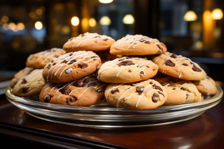 Tempting Treats Cookies in Shop Windowの素材