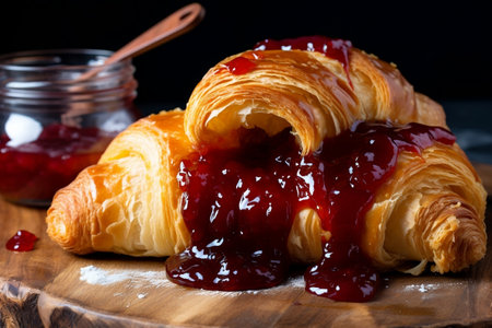 Buttery Bliss Croissant with Jamの素材