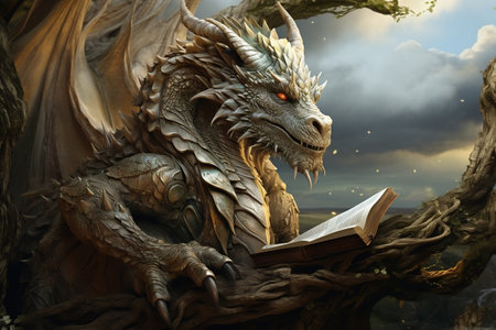 Mystical Dragons Fantasy AI Artworkの素材