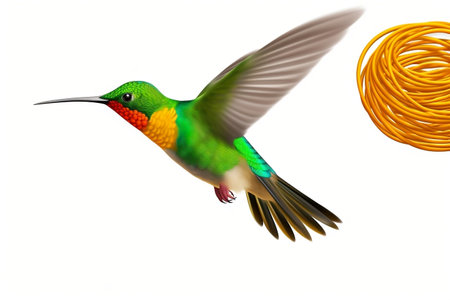 Graceful Hummingbird: Cut-Out and Isolated PNG Stock Photo Fileの素材