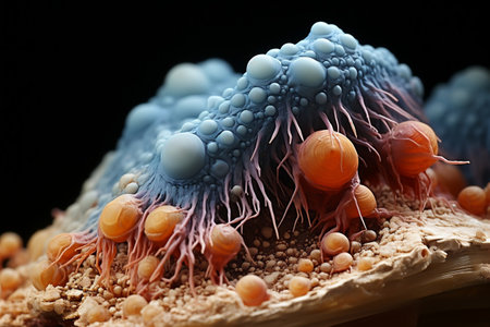 Microscopic View of a Nematode Wormの素材