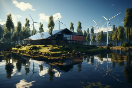 Harnessing Solar Energy for Sustainable Green Power Generation. Generative AIの素材