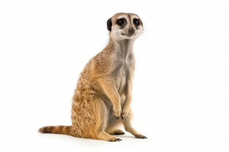 Meerkat Isolated on White Backgroundの素材