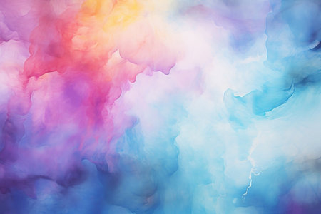 Vibrant Watercolor Paint Background. Generative AIの素材