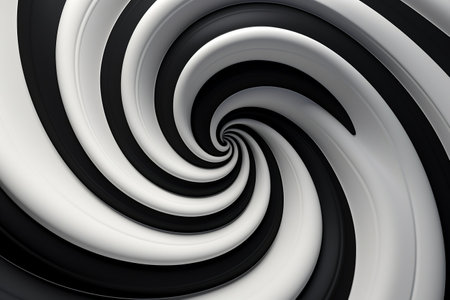 Monochrome Abstract Finger Swirl Texture. Generative AIの素材