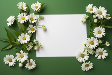 Blank Greeting Card Mockup on Concrete Background. Generative AIの素材