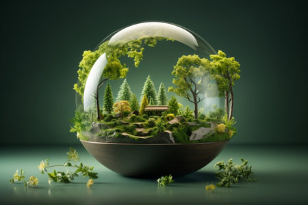World Environment and Earth Day Concept. Generative AIの素材