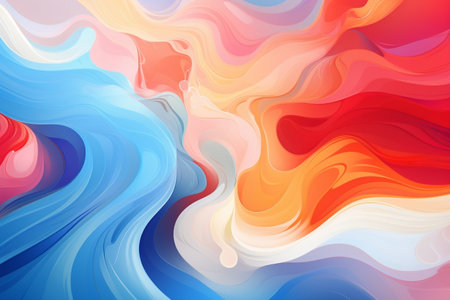 Vibrant Abstract Illustration Wallpaper Background. Generative AIの素材