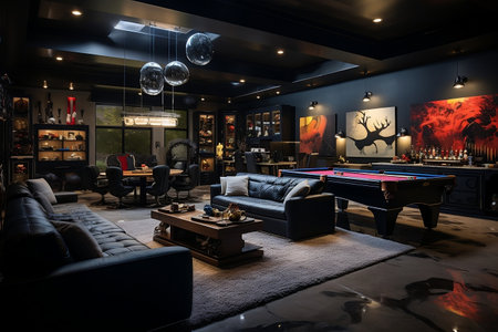 Ultimate Game Room Setup. Generative AIの素材