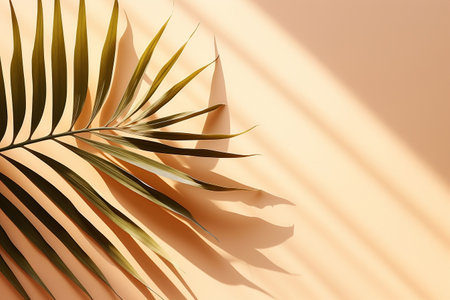 Summer Minimal Background with Shadow. Generative AIの素材