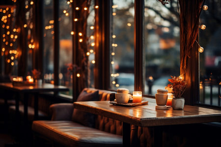 Captivating Coffee Shop Photo. Generative AIの素材
