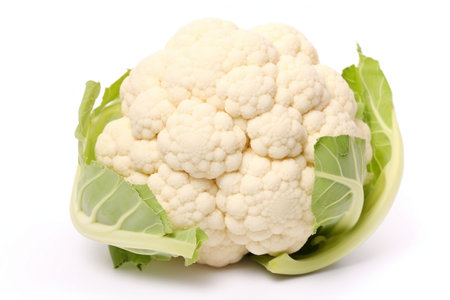 Isolated Cauliflower white Backgroundの素材