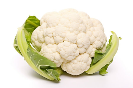Isolated Cauliflower white Backgroundの素材