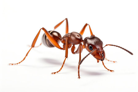 Isolated Ant Walkingwhite Backgroundの素材