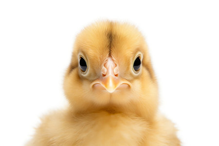 Isolated Baby Chicken Face White Backgroundの素材