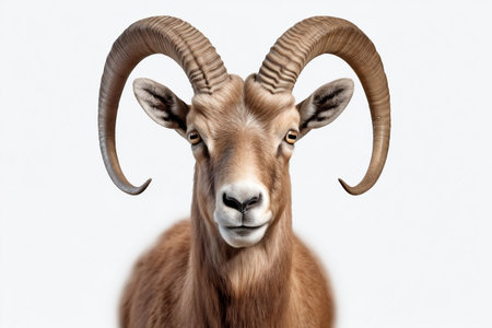 Ibex Face Shot White Backgroundの素材
