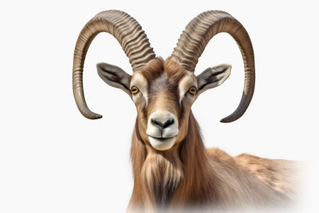 Ibex Face Shot White Backgroundの素材