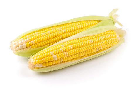 Isolated Corn white Background. Generative AIの素材