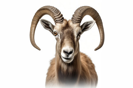 Ibex Face Shot White Backgroundの素材