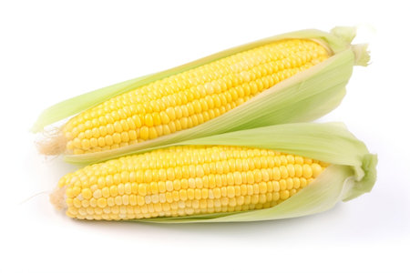 Isolated Corn white Background. Generative AIの素材