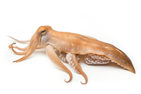 Squid ocean white Backgroundの素材
