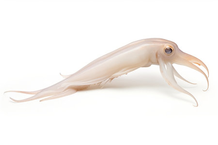 Squid ocean white Backgroundの素材
