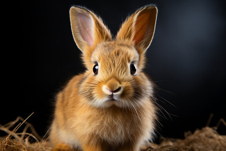 Rabbit Face Shot white Backgroundの素材