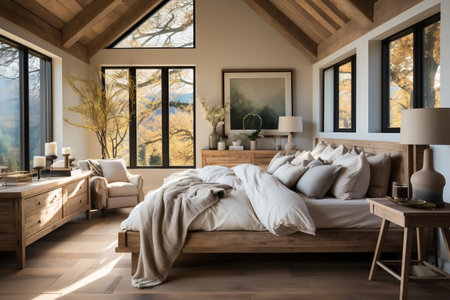 Colored Farmhouse Bedroom Interiorの素材