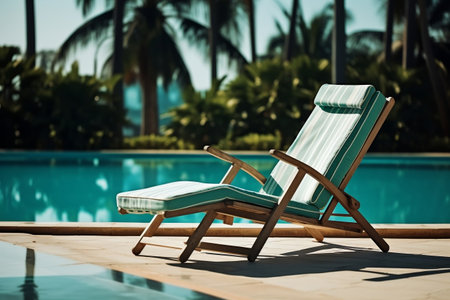 Poolside Lounger Deck Chair by the Beachの素材